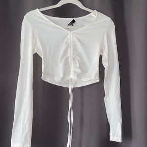 White crop top
